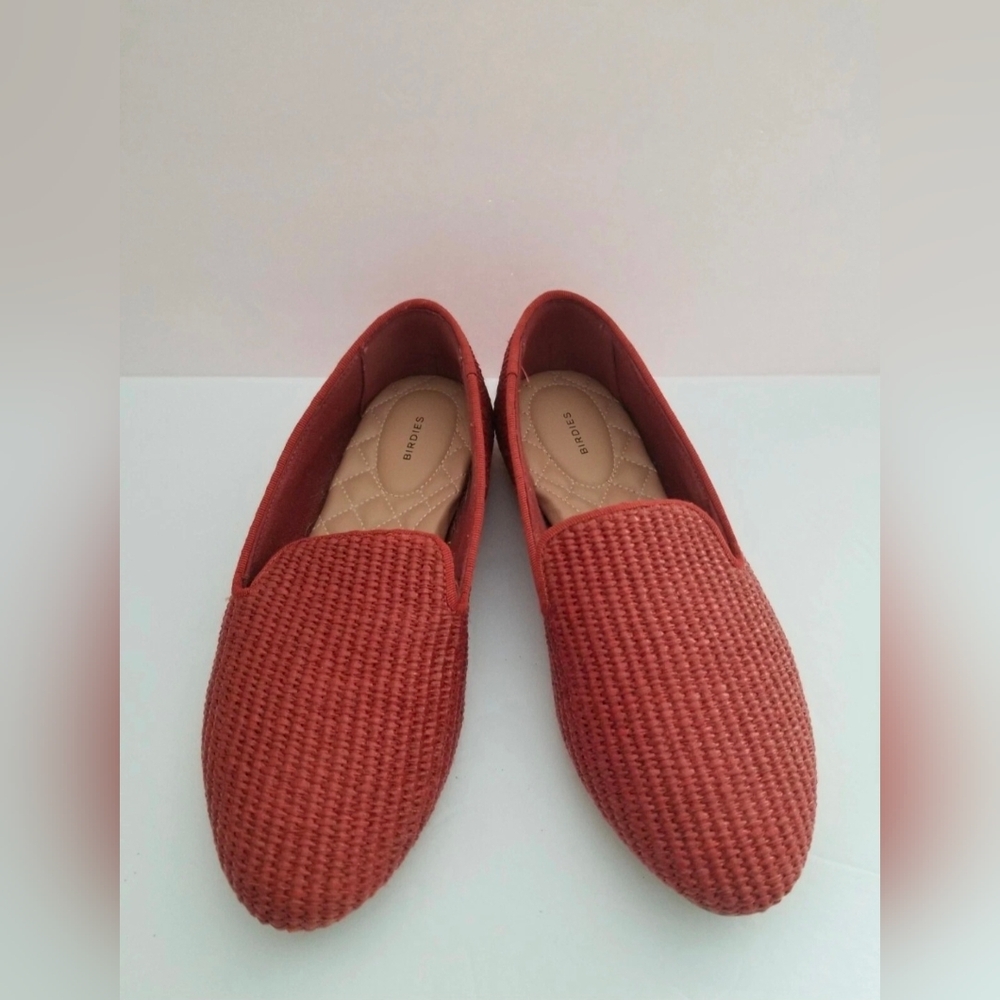 BIRDIES The Starling Terracotta Textile Upper Woven Shoes Flats Women's Sz 7.5